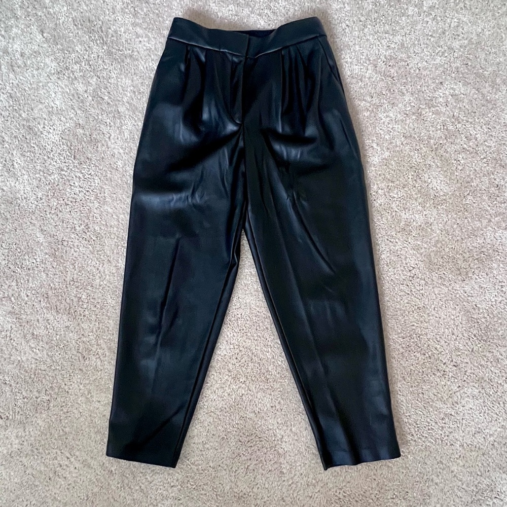 Express pleather ankle straight leg pants size 4S